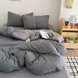 ĐŨI MÂY BỘ 4 MÓN VỎ CHĂN PHỐI MÀU TRƠN PASTEL DỄ SỬ DỤNG RẤT THOÁNG MÁT 5