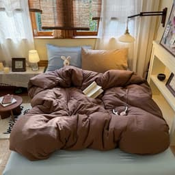 ĐŨI MÂY BỘ 4 MÓN VỎ CHĂN PHỐI MÀU TRƠN PASTEL DỄ SỬ DỤNG RẤT THOÁNG MÁT 2