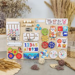 Bảng bận rộn - Busy Board - Đồ chơi gỗ giáo dục cho bé Montessori - Board game 1