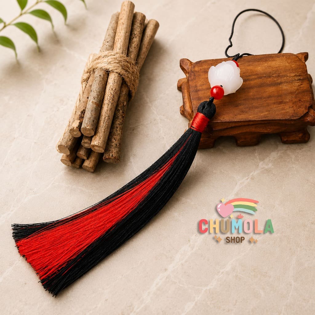 Tua Rua Lưỡng Châu Treo Sáo Trúc Trần Tình - Móc Khóa Ngọc Bội Hoa Sen Ngụy Anh Cosplay Ma Đạo Tổ Sư