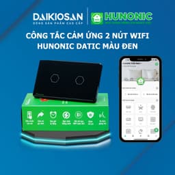 Công Tắc Cảm Ứng Hunonic Datic 1-2-3-4 Nút Kết Nối Wifi Điều Khiển Từ Xa Wifi, Hẹn Giờ Tự Động 5