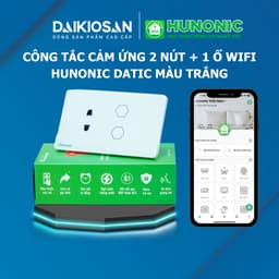 Công Tắc Cảm Ứng Hunonic Datic 1-2-3-4 Nút Kết Nối Wifi Điều Khiển Từ Xa Wifi, Hẹn Giờ Tự Động 4