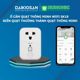 Ổ Cắm Quạt Thông Minh Hunonic Wifi SK18 Biến Quạt Thường Thành Quạt Thông Minh, bật tắt hẹn giờ 1