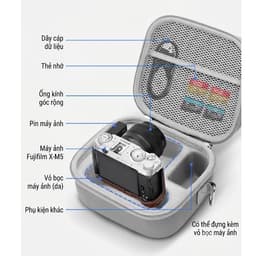 Túi đựng máy ảnh Fujifilm, Canon, Sony chống sốc, sang trọng, gọn nhẹ, Túi đeo chéo bảo vệ máy ảnh XS20, R50, ZVE10 4