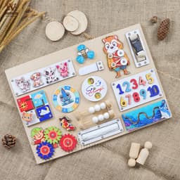 Bảng bận rộn - Busy Board - Đồ chơi gỗ giáo dục cho bé Montessori - Board game 3