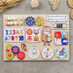 Bảng bận rộn - Busy Board - Đồ chơi gỗ giáo dục cho bé Montessori - Board game 2