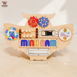 Bảng bận rộn - Busy Board - Đồ chơi gỗ giáo dục cho bé Montessori - Board game 6