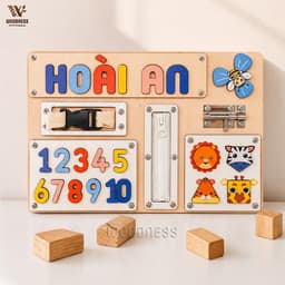 Bảng bận rộn - Busy Board - Đồ chơi gỗ giáo dục cho bé Montessori - Board game 5