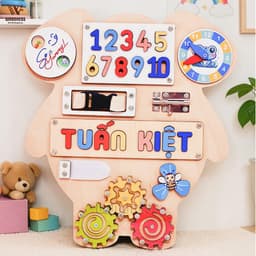 Bảng bận rộn - Busy Board - Đồ chơi gỗ giáo dục cho bé Montessori - Board game 7