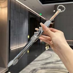 Kẹp đồ nướng BBQ chất liệu inox 18/10  - OYATTON O315 dài 32cm kiêm mở nắp chai 6
