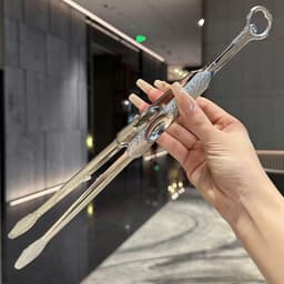 Kẹp đồ nướng BBQ chất liệu inox 18/10  - OYATTON O315 dài 32cm kiêm mở nắp chai 9