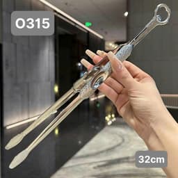 Kẹp đồ nướng BBQ chất liệu inox 18/10  - OYATTON O315 dài 32cm kiêm mở nắp chai 1