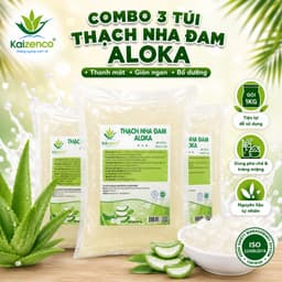 Combo 3 Túi Thạch Nha Đam Aloka Túi 1 Kg Giòn Thơm Ngon Dùng Liền Hoặc Pha Chế - KAIZENCO , dokhogiasi 1