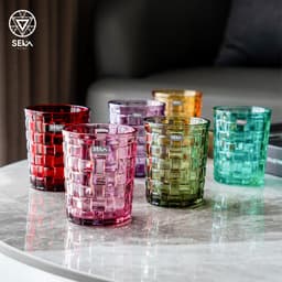 [ GOCHY ] Bộ 6 Ly Thủy Tinh GOCHY HOME 300ml Vân Ong Dập Nổi 3D, Cốc Uống Nước Soda-Lime Không Chì, Dày Dặn Sang Trọng -Màu Trắng 3