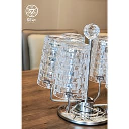 [ GOCHY ] Bộ 6 Ly Thủy Tinh GOCHY HOME 300ml Vân Ong Dập Nổi 3D, Cốc Uống Nước Soda-Lime Không Chì, Dày Dặn Sang Trọng -Màu Trắng 4