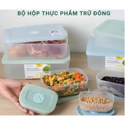 Inochi Hộp thực phẩm TRỮ ĐÔNG, chất liệu nhựa PP chịu nhiệt không mùi, hộp cấp đông thịt cá. 1