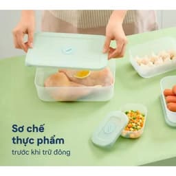 Inochi Hộp thực phẩm TRỮ ĐÔNG, chất liệu nhựa PP chịu nhiệt không mùi, hộp cấp đông thịt cá. 4