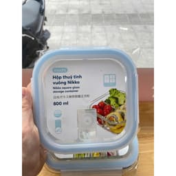 Hộp Thuỷ Tinh - Đựng Thực Phẩm Nikko INOCHI Đồ Ăn - Thức Ăn Trong Ngăn Đá Tủ Lạnh - Bảo Quản Thực Phẩm 4