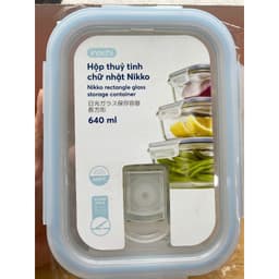 Hộp Thuỷ Tinh - Đựng Thực Phẩm Nikko INOCHI Đồ Ăn - Thức Ăn Trong Ngăn Đá Tủ Lạnh - Bảo Quản Thực Phẩm 3