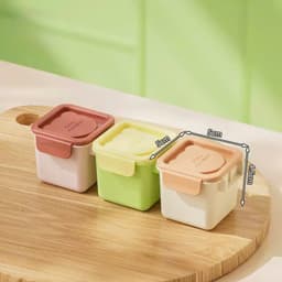 Khay làm đá viên lẻ từng ngăn cỡ lớn có nắp đậy, hộp đựng đá tháo rời thông minh - Maje Home 4