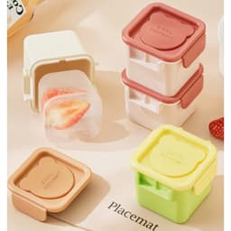 Khay làm đá viên lẻ từng ngăn cỡ lớn có nắp đậy, hộp đựng đá tháo rời thông minh - Maje Home 6