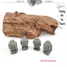 Bộ tượng tiểu phật tứ không đá sa thạch ST0338 - Tượng deco, trang trí tiểu cảnh, bán cạn, terrarium 5