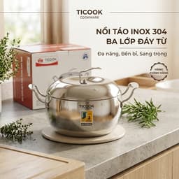 Nồi Inox 3 Đáy Hình Táo Cao Cấp-Nồi Inox 304 Cao Cấp TITHAFAC 2