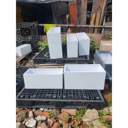 Chậu trồng cây composite; chậu nhựa composite ngoài trời 50x25x25 dùng trồng cây ban công siêu bền siêu nhẹ 2
