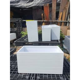 Chậu trồng cây composite; chậu nhựa composite ngoài trời 50x25x25 dùng trồng cây ban công siêu bền siêu nhẹ 1