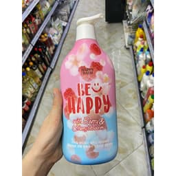 Sữa Tắm Happy Bath Be Happy Dưỡng Trắng Cho Da 900g, Lưu Hương Lâu Cho Các Nàng Thơm Mát Tự Nhiên Sau Khi Tắm 4
