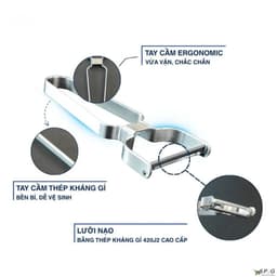 Nạo Rau Củ Quả 2 Lưỡi Cao Cấp Thép Không Gỉ Siêu Sắc Chống Rỉ Sét - Đa Năng Gọt Vỏ Nhanh Tiện Dụng Cho Nhà Bếp Gia Đình 5