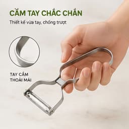 Nạo Rau Củ Quả 2 Lưỡi Cao Cấp Thép Không Gỉ Siêu Sắc Chống Rỉ Sét - Đa Năng Gọt Vỏ Nhanh Tiện Dụng Cho Nhà Bếp Gia Đình 7