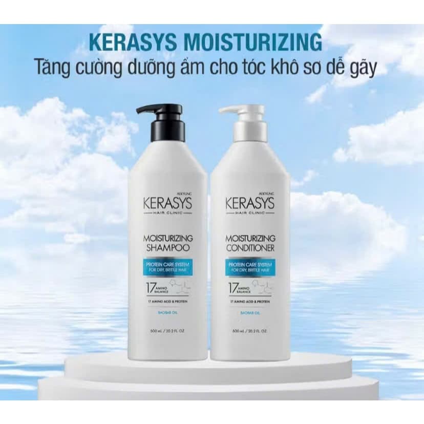 Dầu gội, dầu xả Kerasys Hàn Quốc phục hồi, nuôi dưỡng và cân bằng độ ẩm cho tóc yếu, hư tổn, khô xơ