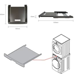 Bộ Kệ Xếp Chồng Máy Giặt Máy Sấy LG Thông Minh có Giá Đỡ Ngăn Kéo Ra Vào Đựng Quần Áo Stacking Kit with Shelf 7