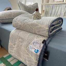 ( TẶNG ÔM )COTTON ĐŨI BỘ 4 MÓN CHĂN CHẦN SẴN RUỘT COTTON ĐŨI THOÁNG MÁT DỆT CHÁM QUANH VỎ CHĂN 6