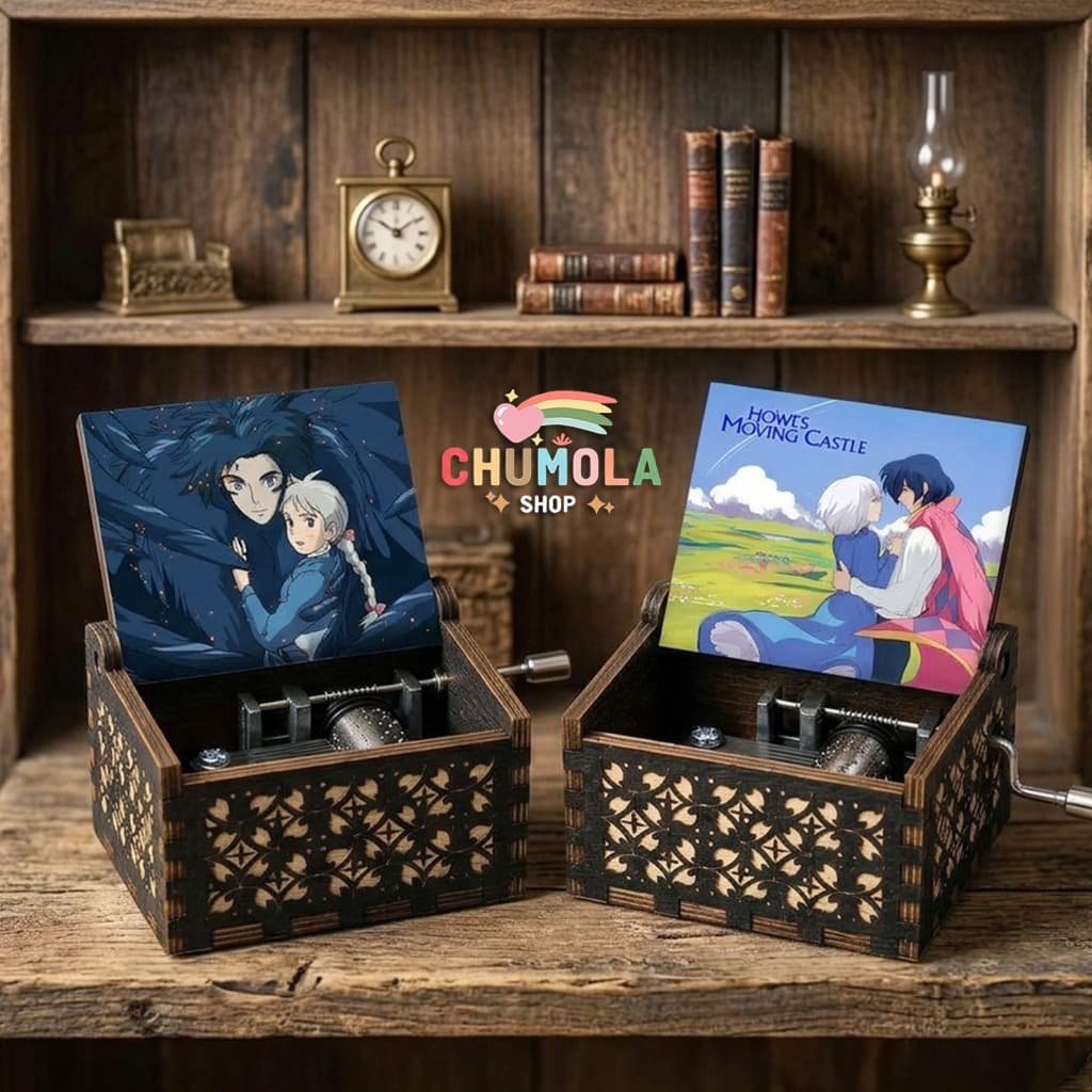 Hộp nhạc sinh nhật Howl Totoro Chihiro Ghibli studio quà tặng trang trí xinh xắn ý nghĩa