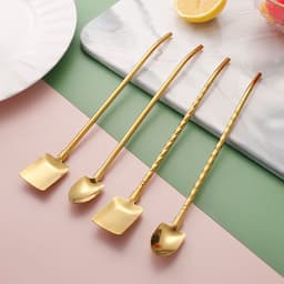 Ống Hút Kèm Thìa Hình Xẻng TINOX Ống Hút  Inox 304 Kèm Thìa Ăn Trái Cây Chân Châu 4