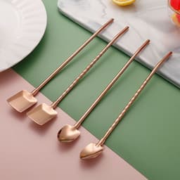 Ống Hút Kèm Thìa Hình Xẻng TINOX Ống Hút  Inox 304 Kèm Thìa Ăn Trái Cây Chân Châu 5