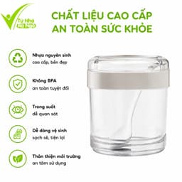 Hộp Đựng Gia Vị Nhựa Hokori Có Nắp Đạy GD315 - Bộ 4 Hũ Đựng Gia Vị Kèm Thìa Hokori Cao Cấp 5