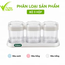 Hộp Đựng Gia Vị Nhựa Hokori Có Nắp Đạy GD315 - Bộ 4 Hũ Đựng Gia Vị Kèm Thìa Hokori Cao Cấp 8