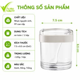 Hộp Đựng Gia Vị Nhựa Hokori Có Nắp Đạy GD315 - Bộ 4 Hũ Đựng Gia Vị Kèm Thìa Hokori Cao Cấp 6