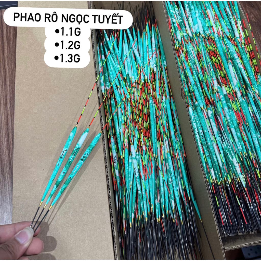 Phao Rô Ngọc Tuyết tải chì 1.1g 1.2g 1.3g câu rô diếc chép tự nhiên, tín hiệu nhạy