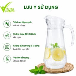 Bình Đựng Nước Thủy Tinh Cao Cấp 1000ml GD306 - Bình Thủy Tinh Trong Suốt Đựng Nước, Trà Tiện Lợi 9