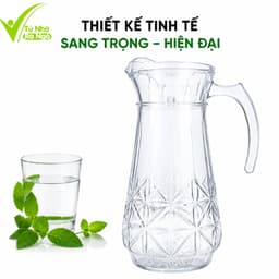 Bình Đựng Nước Thủy Tinh Cao Cấp 1000ml GD306 - Bình Thủy Tinh Trong Suốt Đựng Nước, Trà Tiện Lợi 2