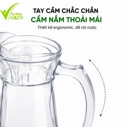 Bình Đựng Nước Thủy Tinh Cao Cấp 1000ml GD306 - Bình Thủy Tinh Trong Suốt Đựng Nước, Trà Tiện Lợi 3