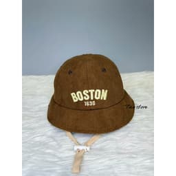 Nón bo Boston_gấu [ 3tháng đến 1tuổi ] mũ thêu chữ đơn giản thời trang dễ phối đồ cho bé 4