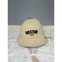 Nón bo Boston_gấu [ 3tháng đến 1tuổi ] mũ thêu chữ đơn giản thời trang dễ phối đồ cho bé 5