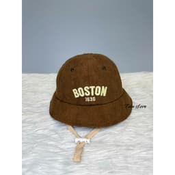 Nón bo Boston_gấu [ 3tháng đến 1tuổi ] mũ thêu chữ đơn giản thời trang dễ phối đồ cho bé 6