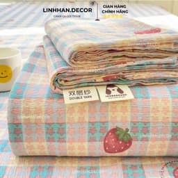 Set 3 món ga gối UBEDDING chất đũi xơ đậu nành nhẹ mềm mịn thoáng khí phong cách Vintage 8