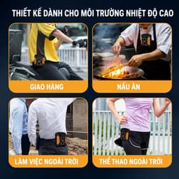 Quạt Đeo Thắt Lưng Tích Điện, Quạt Đeo Hông Pin Sạc Công Suất Lớn pin 5000 ( giao màu ngẫu nhiên) 6